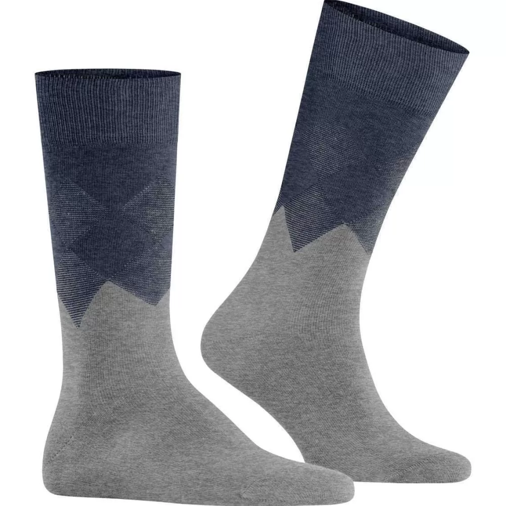 Burlington Men's Socks^Grey Hampstead Socks