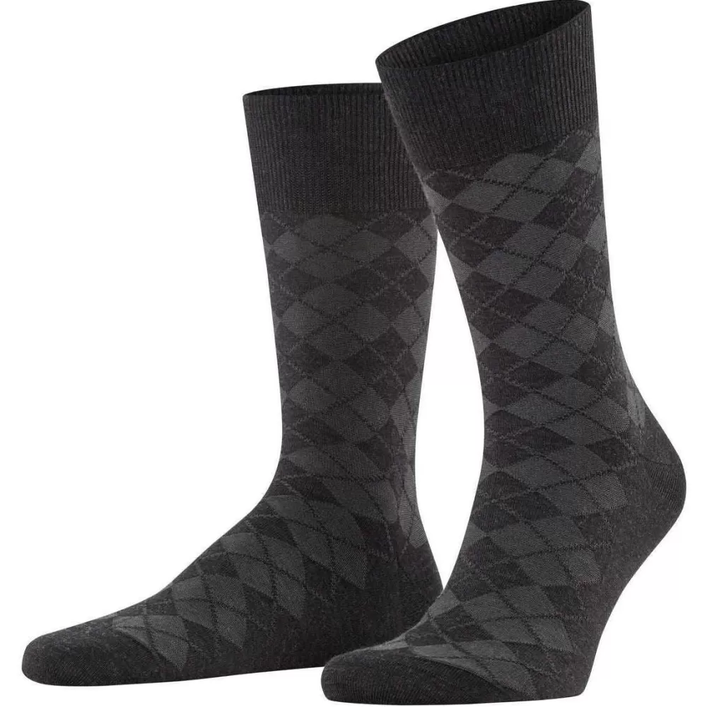 Burlington Men's Socks^Grey Leyton Socks