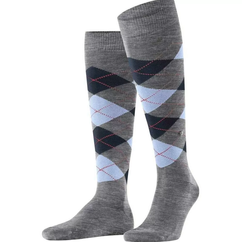 Burlington Men's Socks^Grey Manchester Knee High Socks