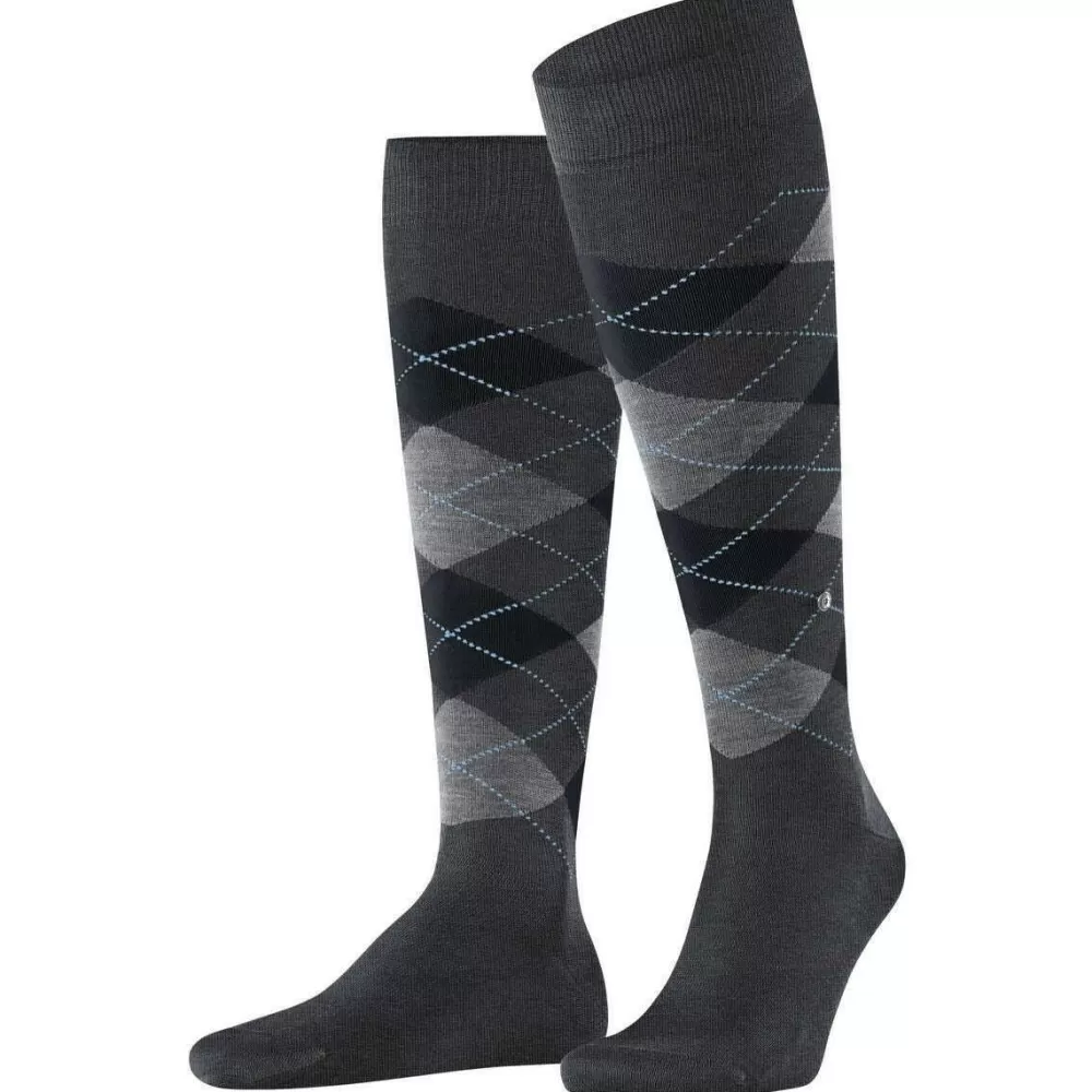 Burlington Men's Socks^Grey Manchester Knee High Socks
