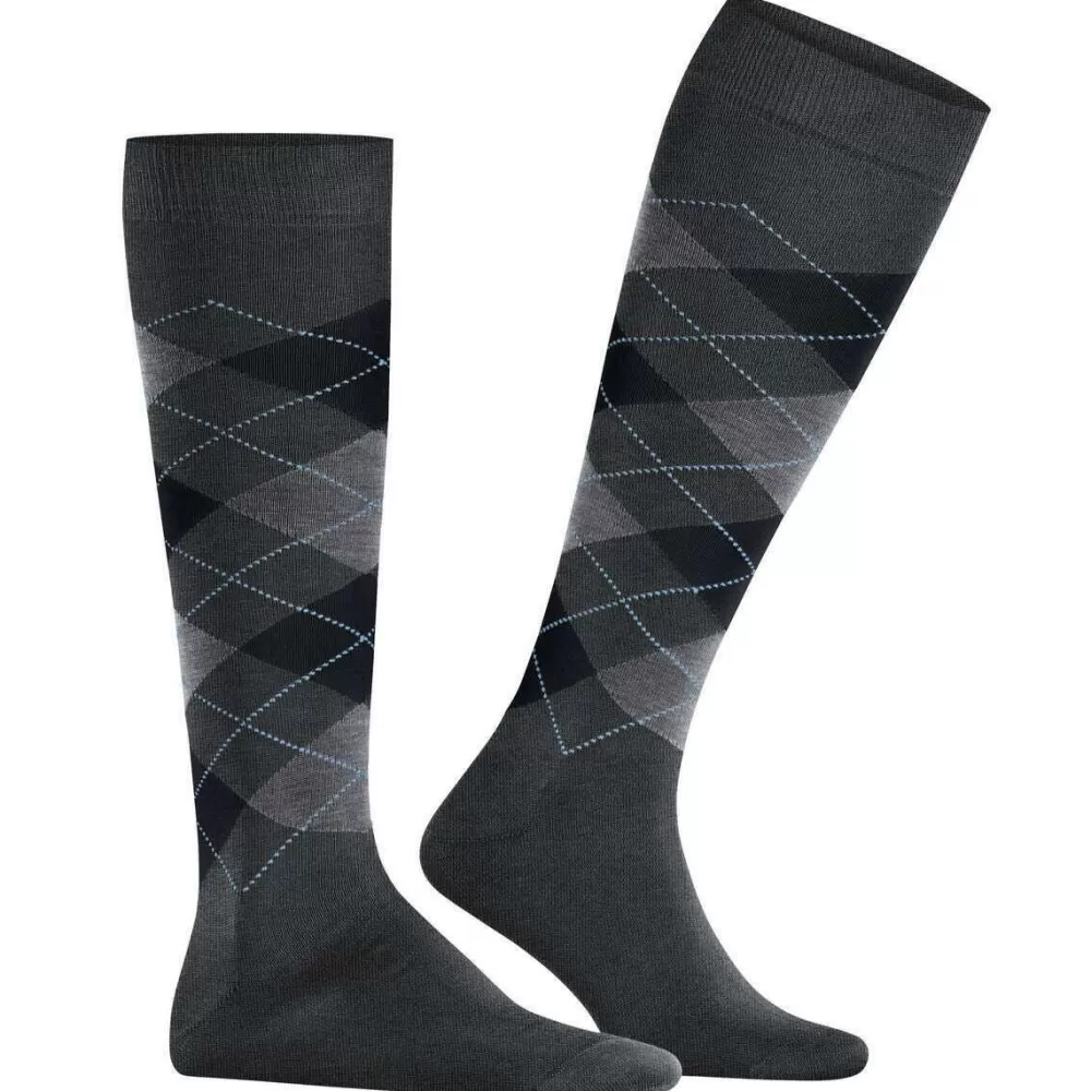 Burlington Men's Socks^Grey Manchester Knee High Socks