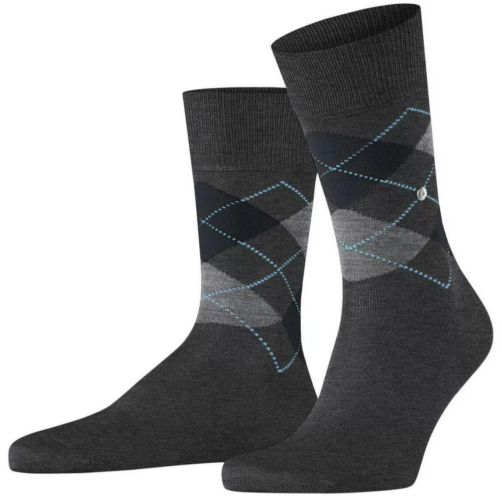 Burlington Men's Socks^Grey Manchester Socks