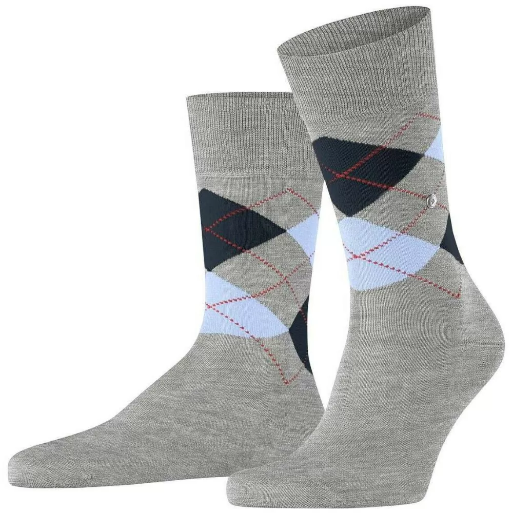 Burlington Men's Socks^Grey Manchester Socks