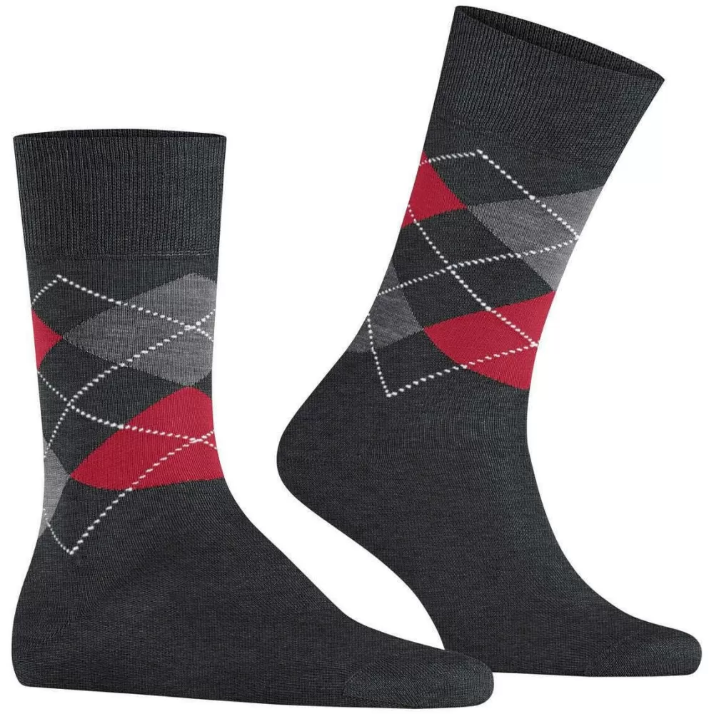 Burlington Men's Socks^Grey Manchester Socks