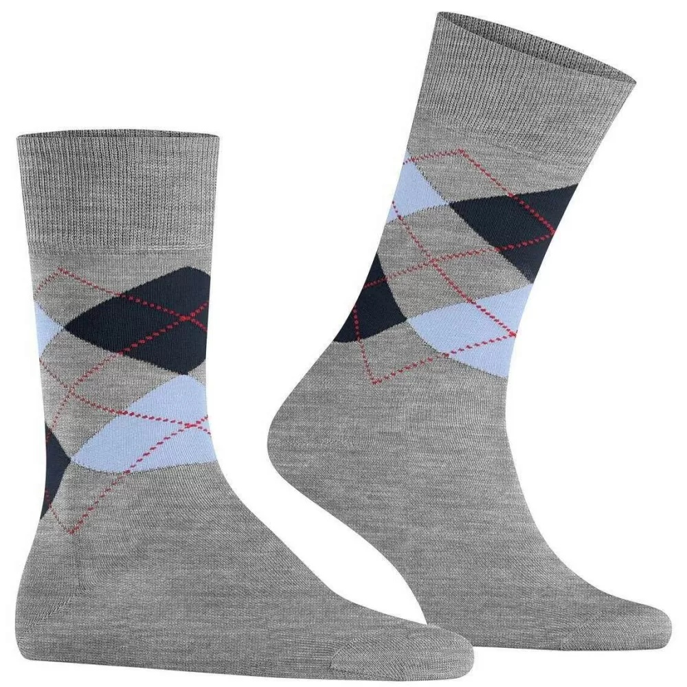 Burlington Men's Socks^Grey Manchester Socks