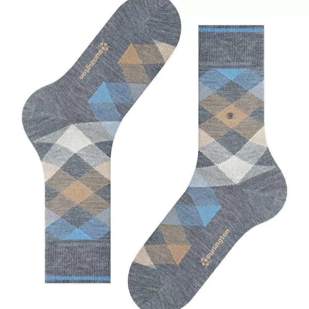 Burlington Men's Socks^Grey Newcastle Socks