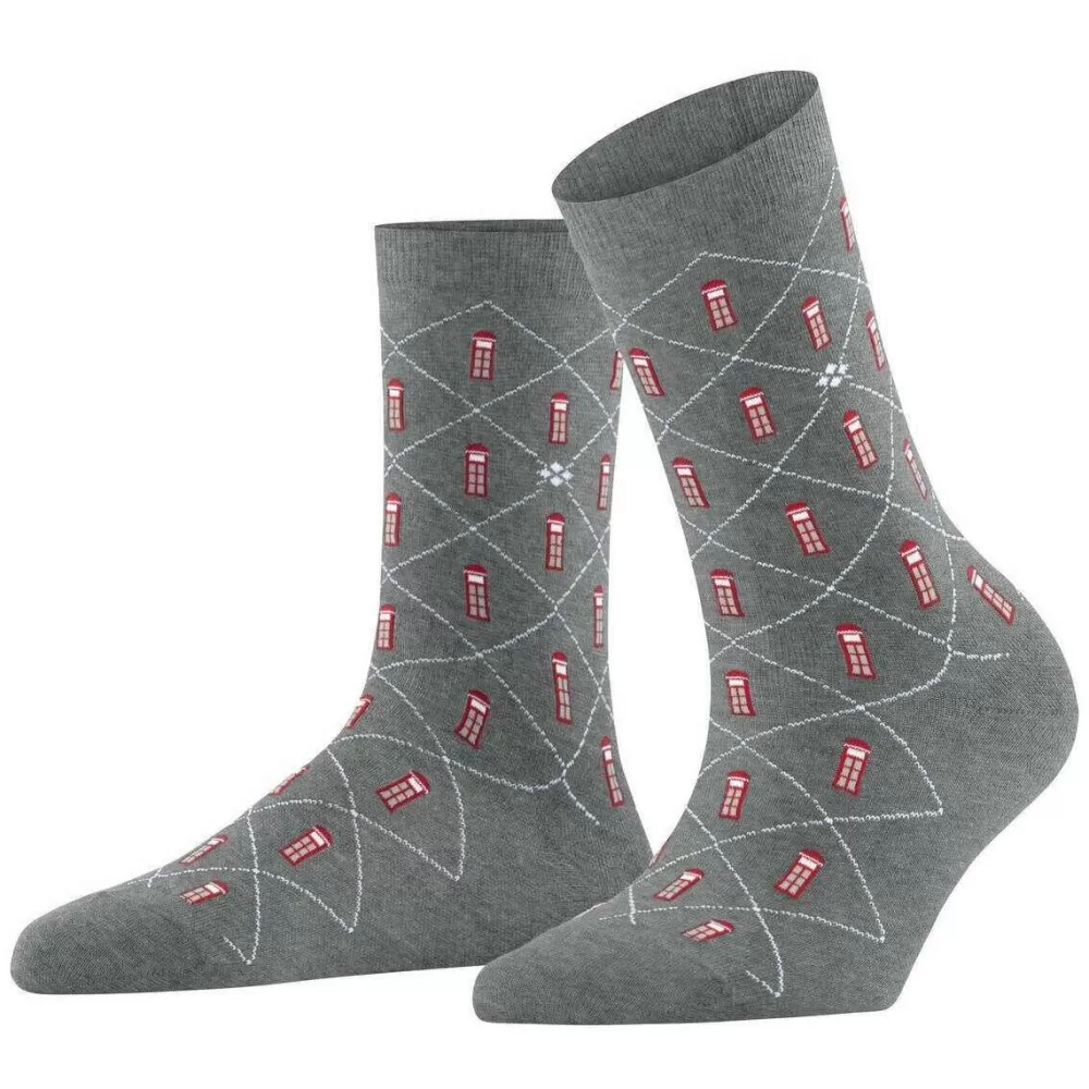 Burlington Women's Socks^Grey Phone Booth Socks