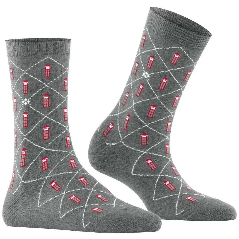 Burlington Women's Socks^Grey Phone Booth Socks