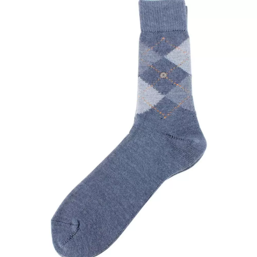 Burlington Men's Socks^Grey Preston Argyle Socks