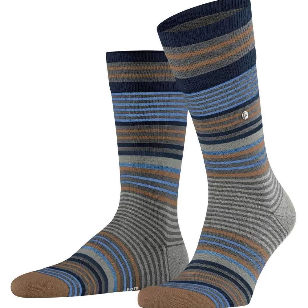 Burlington Men's Socks^Grey Stripe Socks