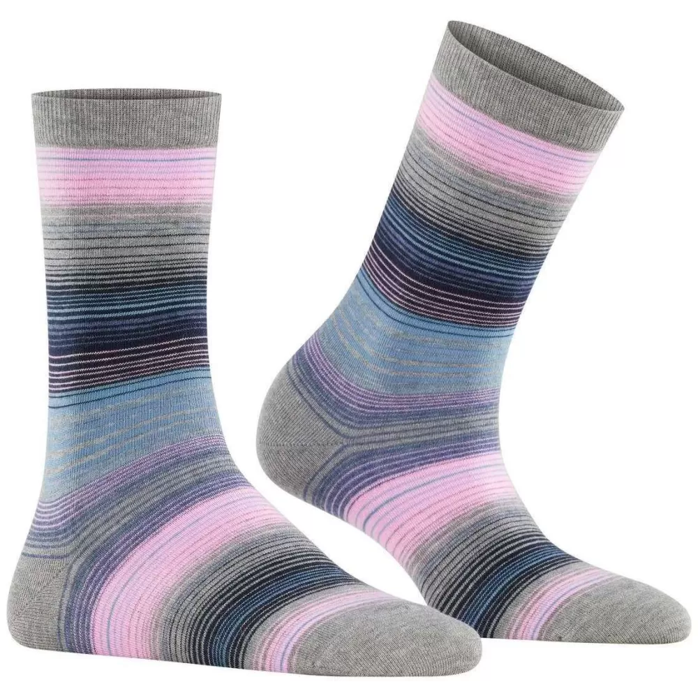 Burlington Women's Socks^Grey Stripe Socks