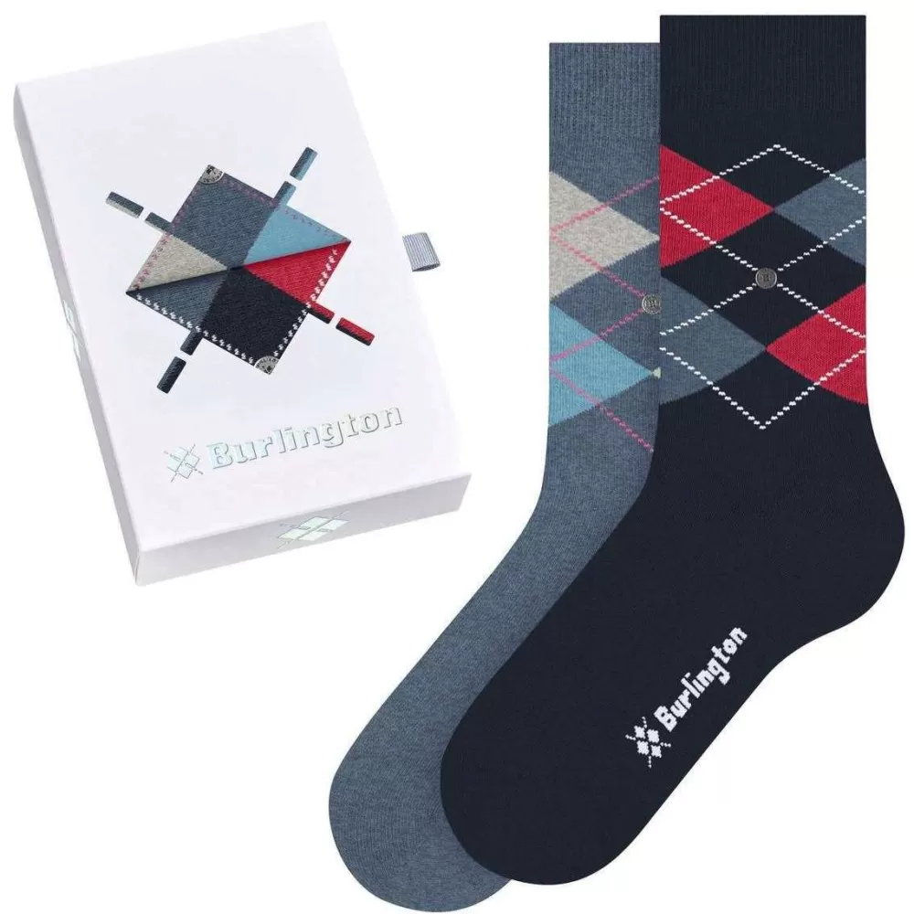Burlington Women's Socks^Navy Basic Gift Box Socks