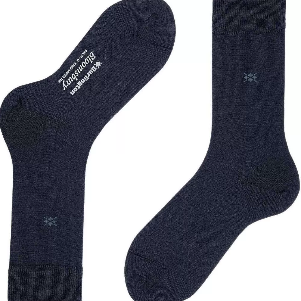 Burlington Women's Socks^Navy Bloomsbury Socks