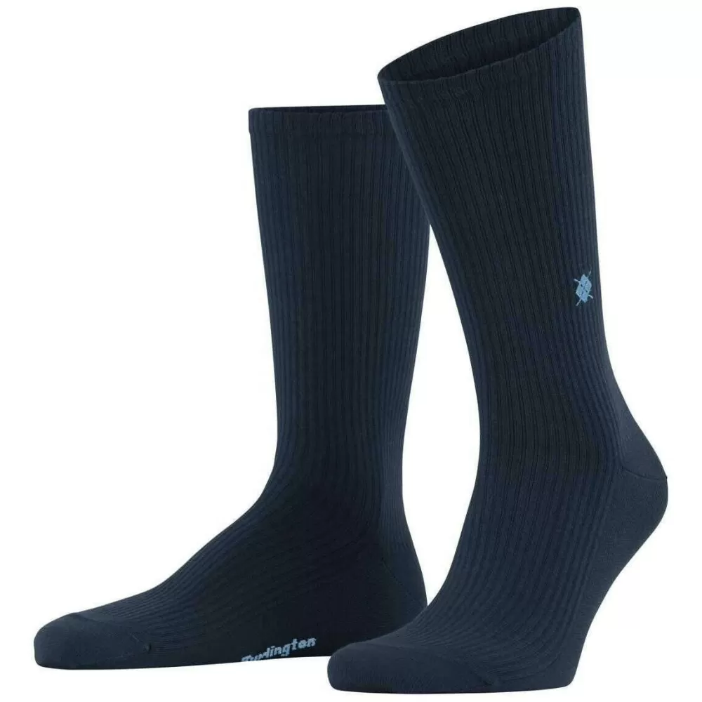 Burlington Men's Socks^Navy Boston Socks
