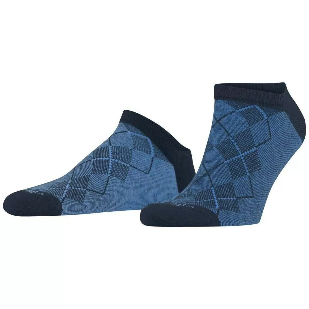 Burlington Men's Socks^Navy Carrington Sneaker Socks