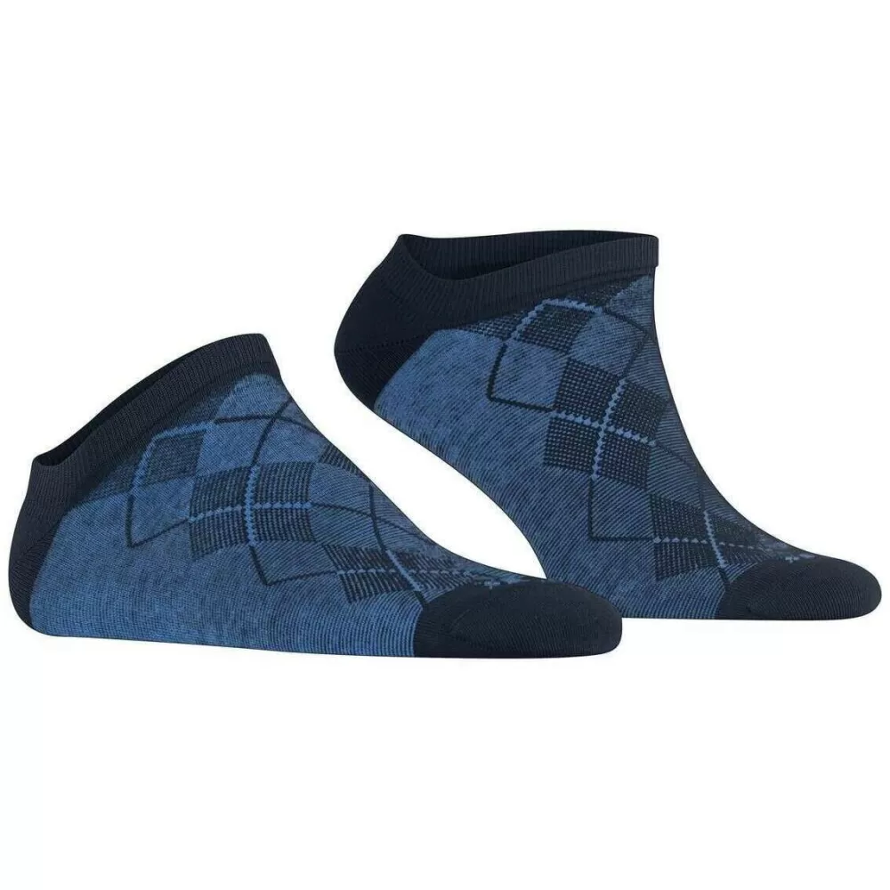 Burlington Men's Socks^Navy Carrington Sneaker Socks