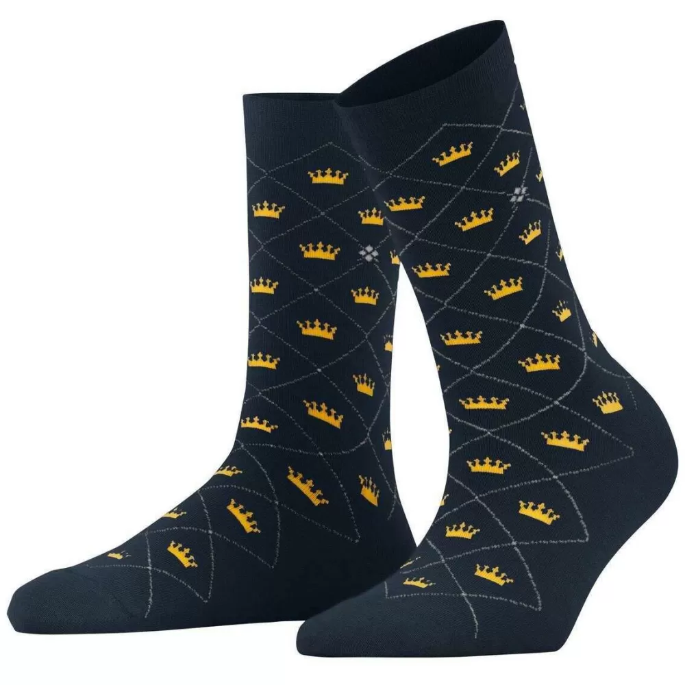 Burlington Women's Socks^Navy Crown Socks