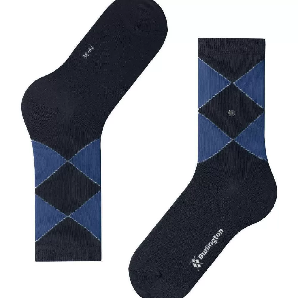 Burlington Women's Socks^Navy Darlington Socks