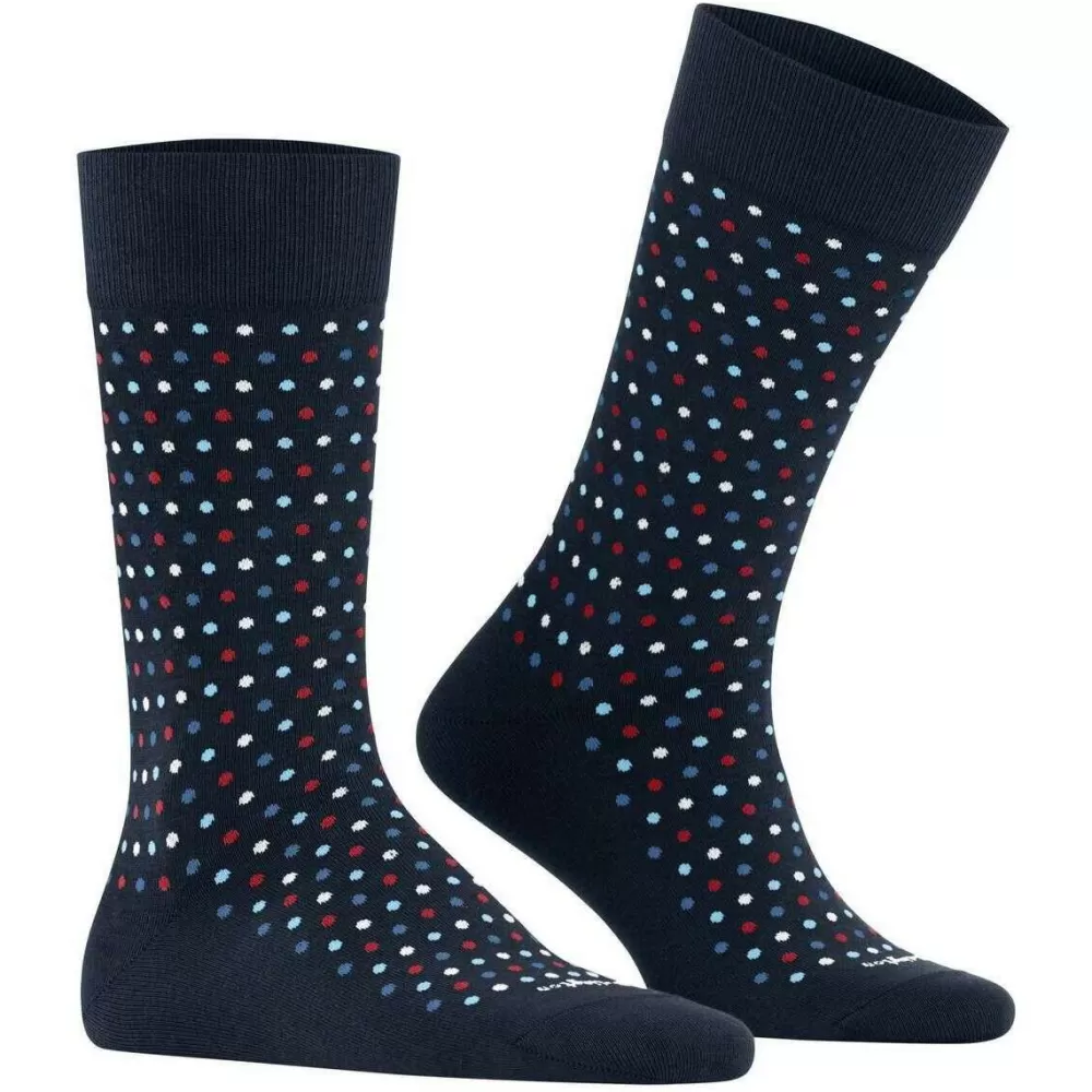 Burlington Men's Socks^Navy Dot Socks