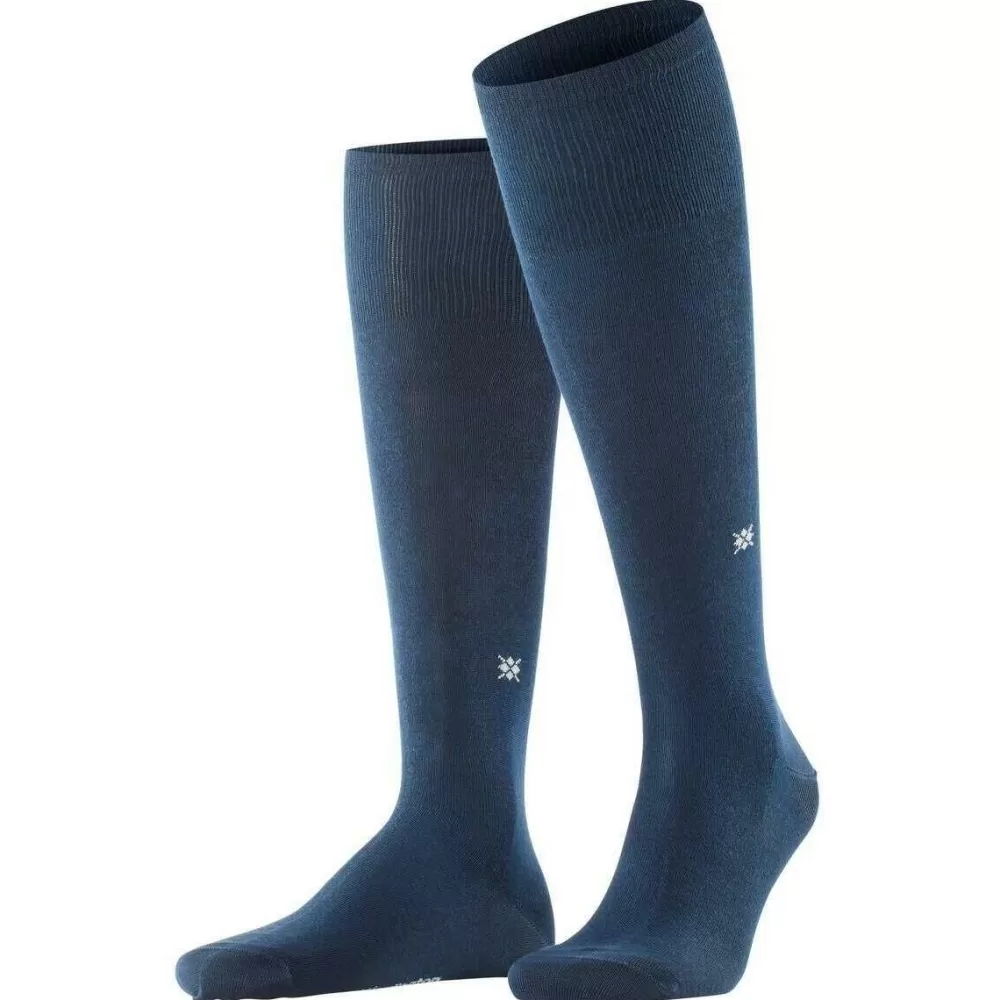 Burlington Men's Socks^Navy Dublin Knee High Socks