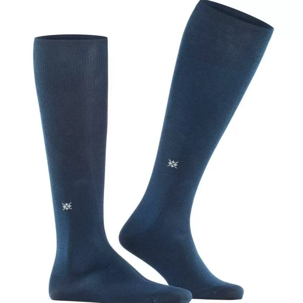 Burlington Men's Socks^Navy Dublin Knee High Socks