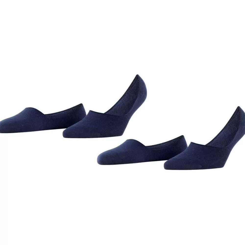 Burlington Women's Socks^Navy Everyday Invisible 2 Pack Socks