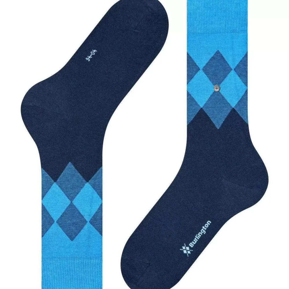 Burlington Men's Socks^Navy Hampstead Socks
