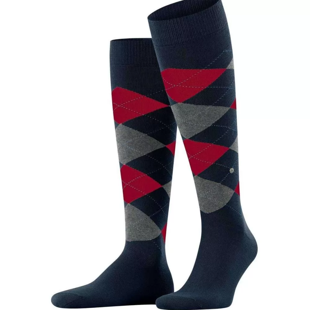 Burlington Men's Socks^Navy King Knee High Socks