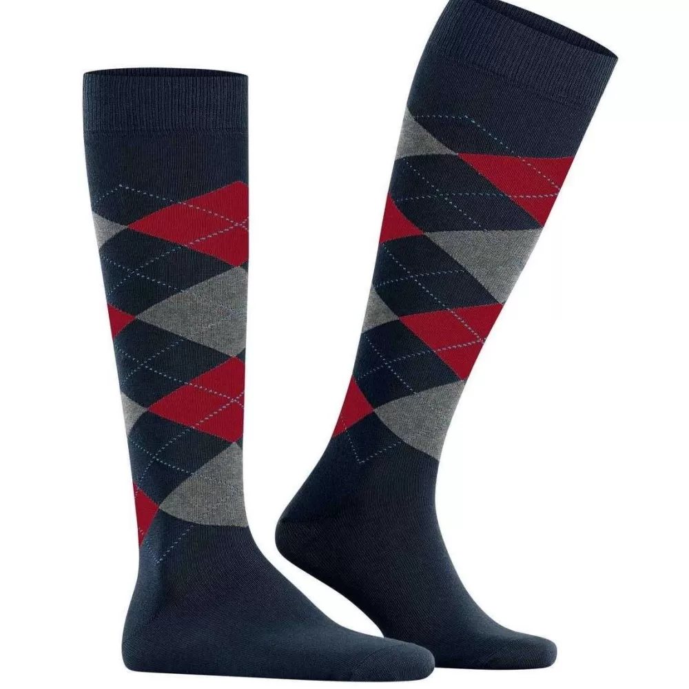 Burlington Men's Socks^Navy King Knee High Socks