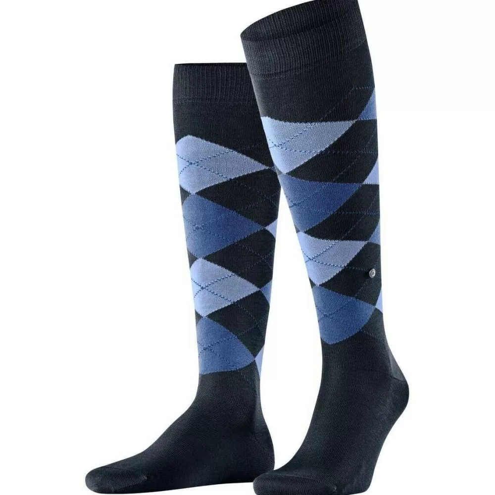 Burlington Men's Socks^Navy Manchester Knee High Socks