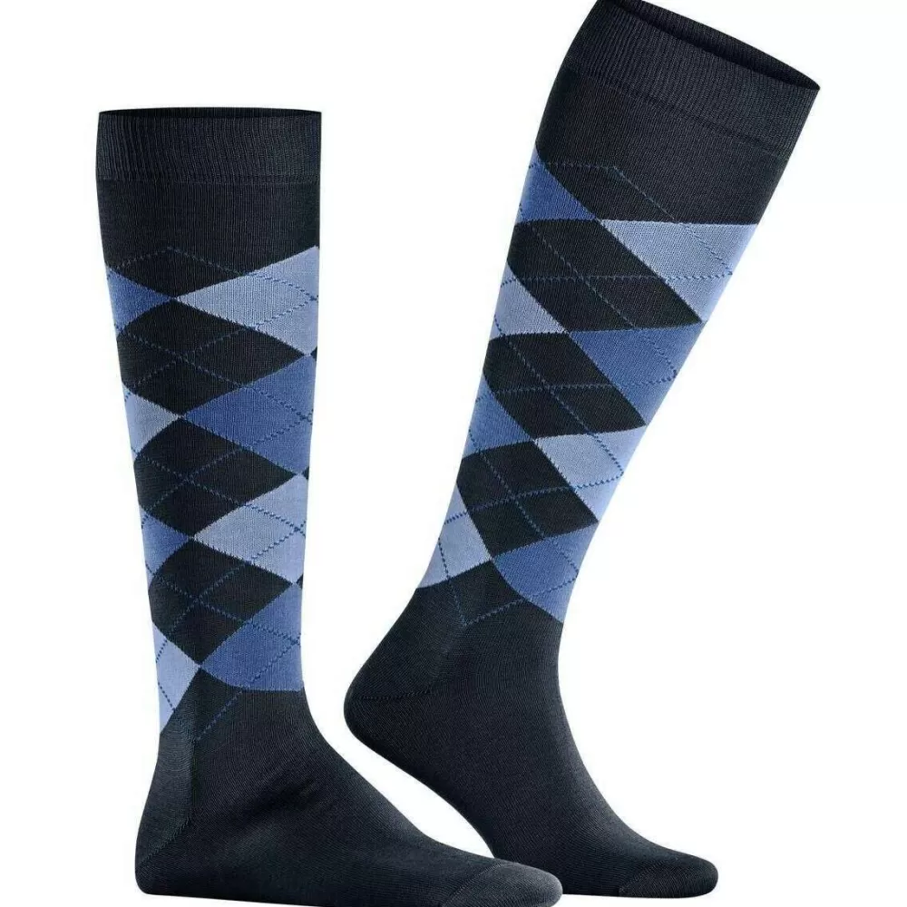 Burlington Men's Socks^Navy Manchester Knee High Socks