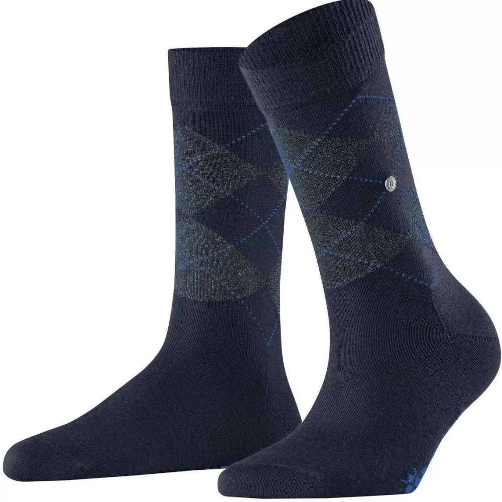 Burlington Women's Socks^Navy Marylebone Lurex Socks