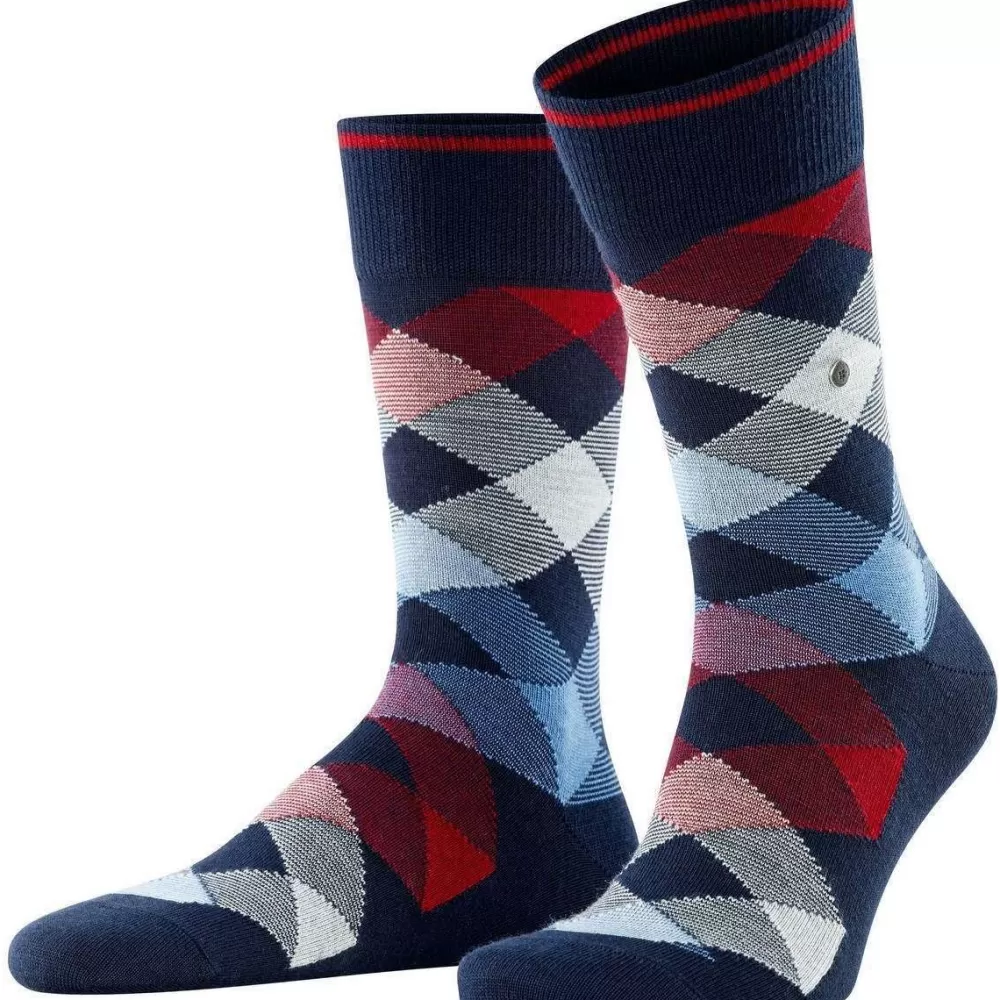 Burlington Men's Socks^Navy Newcastle Socks