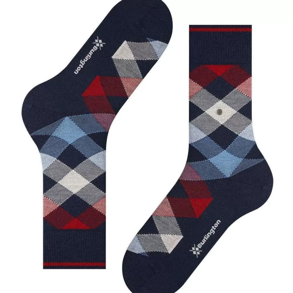 Burlington Men's Socks^Navy Newcastle Socks