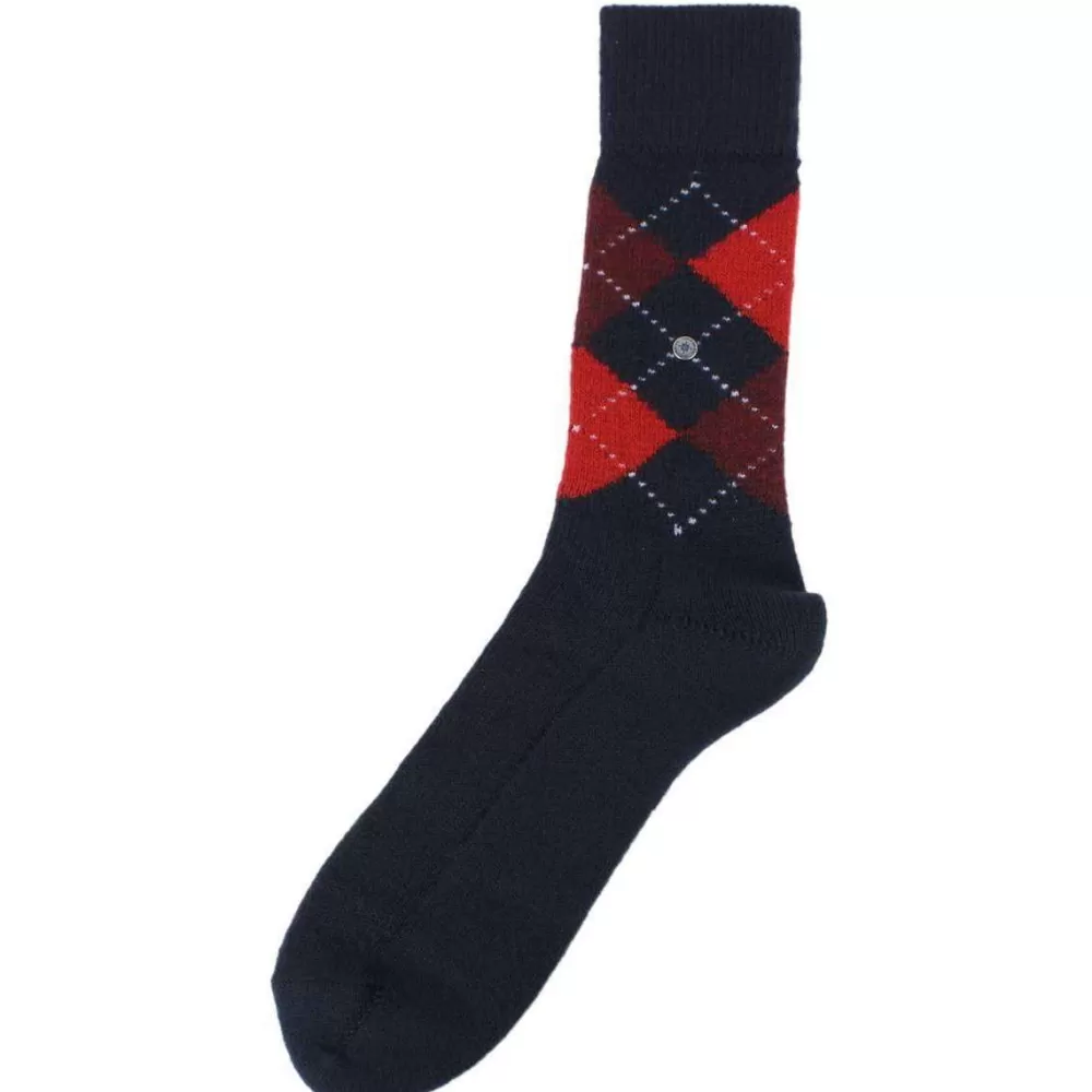 Burlington Men's Socks^Navy Preston Argyle Socks