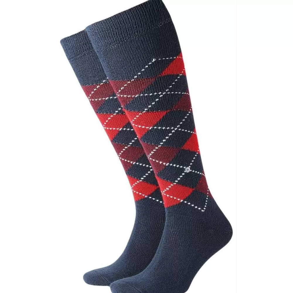 Burlington Men's Socks^Navy Preston Knee High Socks