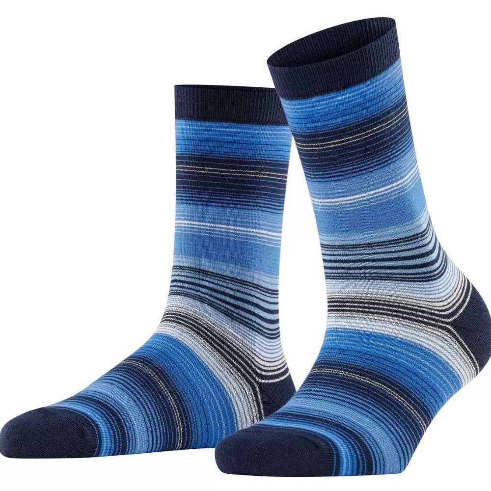 Burlington Women's Socks^Navy Stripe Socks