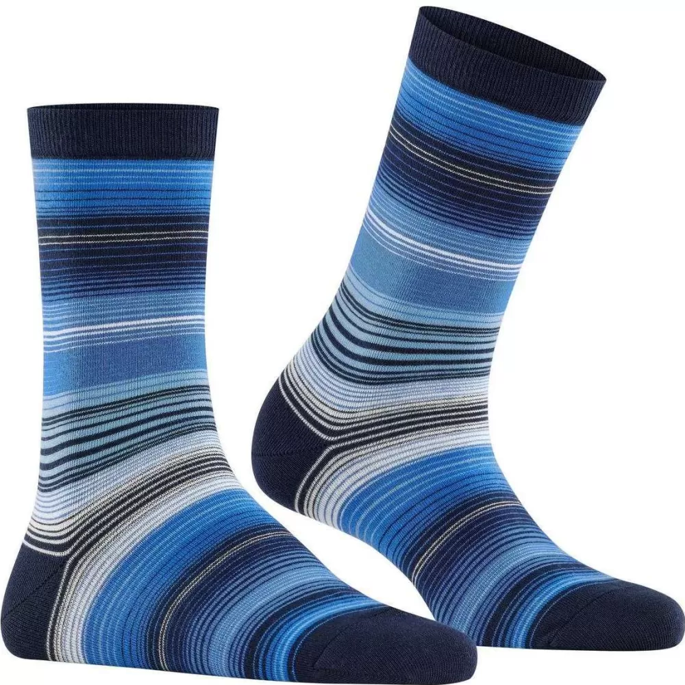 Burlington Women's Socks^Navy Stripe Socks