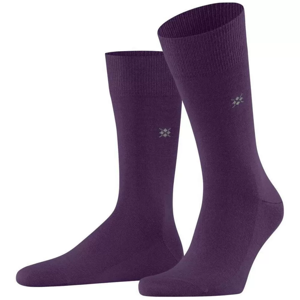 Burlington Men's Socks^Purple Leeds Socks
