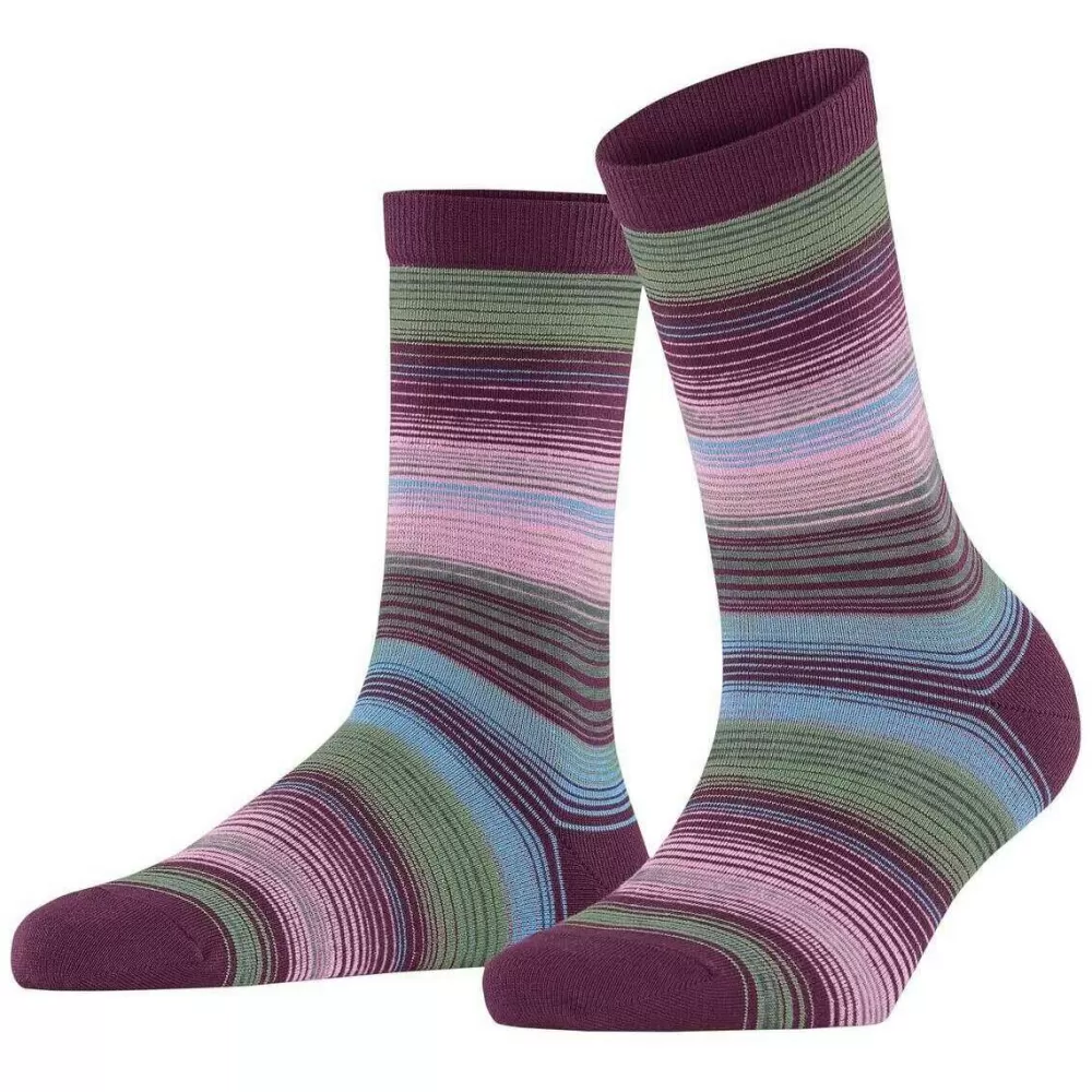 Burlington Women's Socks^Purple Stripe Socks