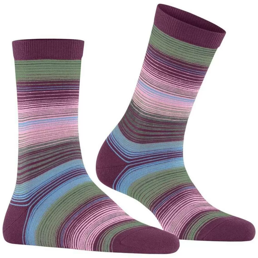 Burlington Women's Socks^Purple Stripe Socks