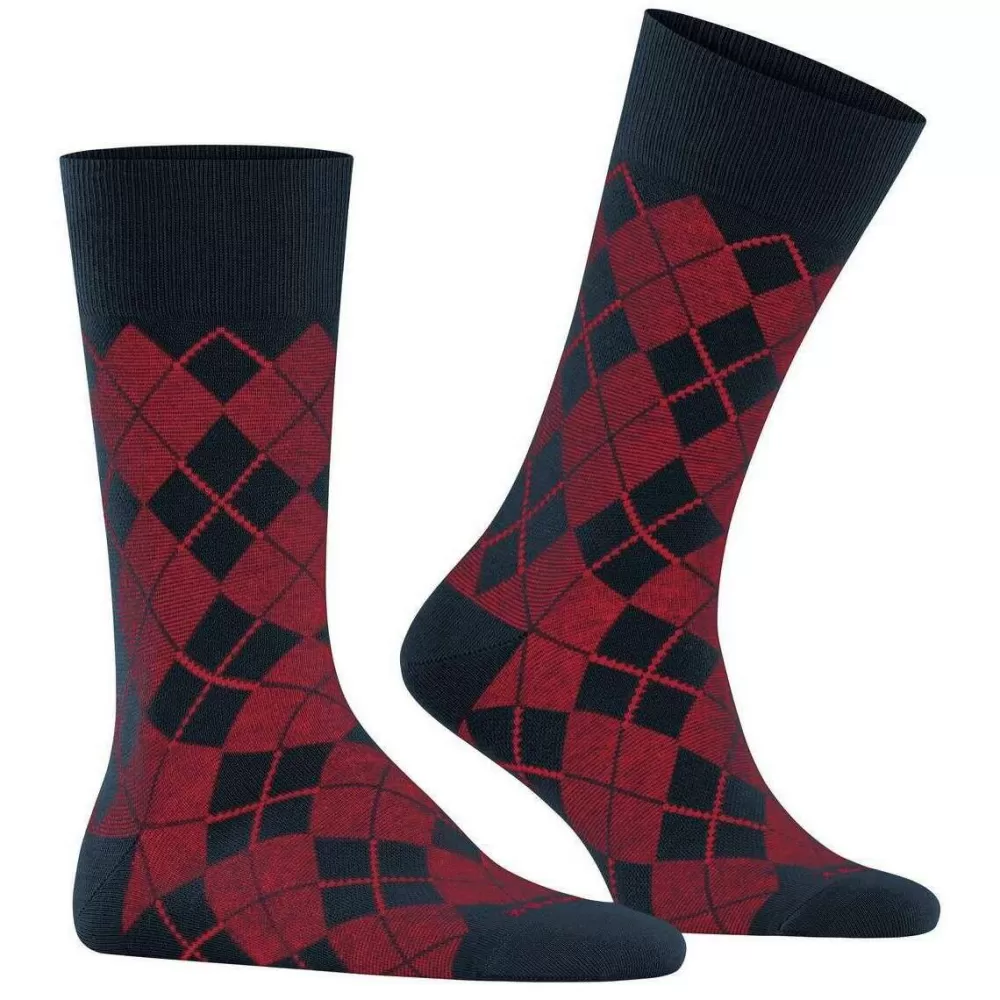 Burlington Men's Socks^Red Carrington Socks