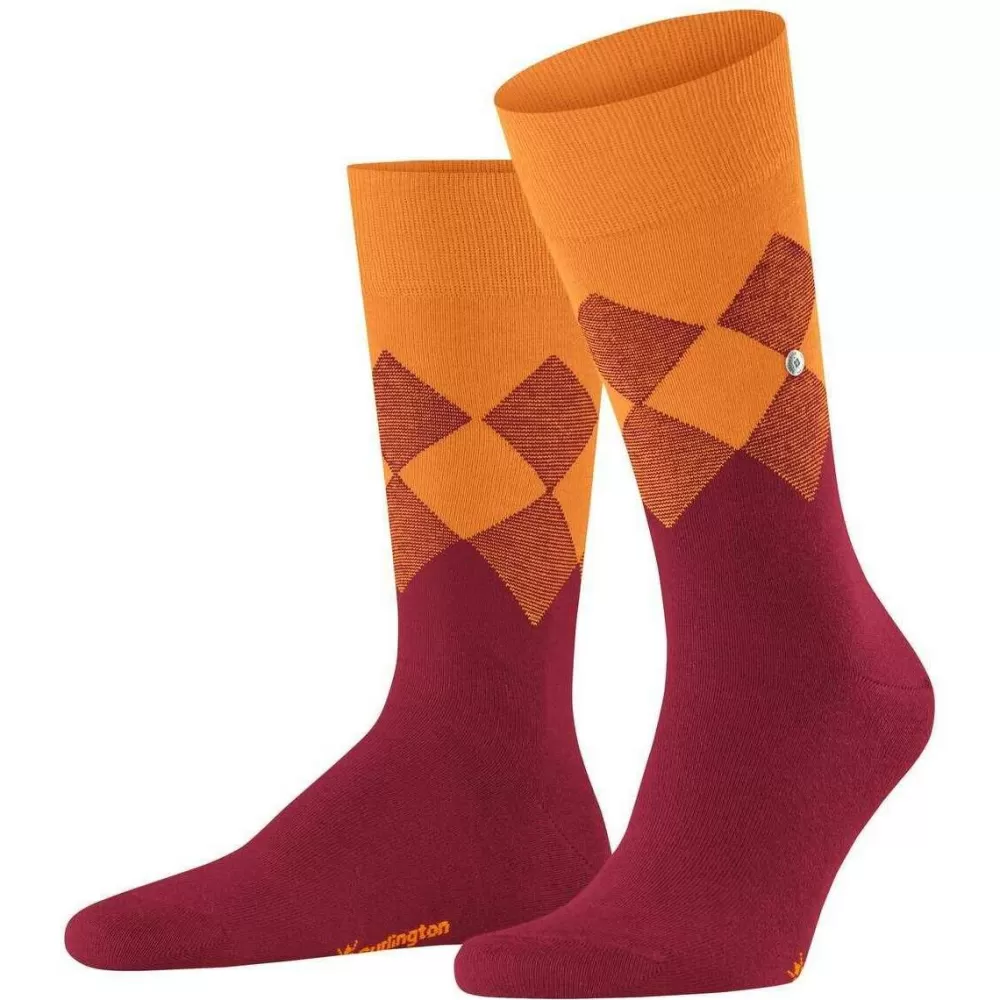 Burlington Men's Socks^Red Hampstead Socks