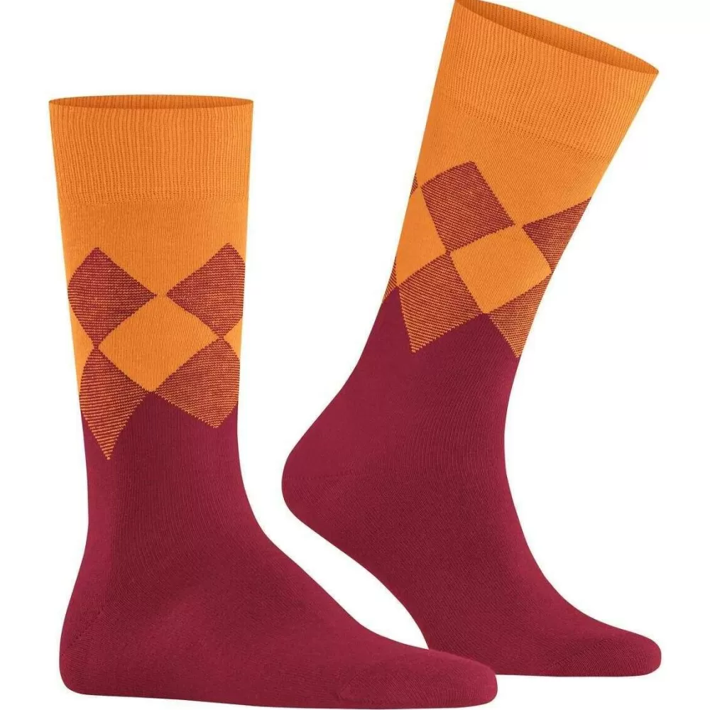 Burlington Men's Socks^Red Hampstead Socks