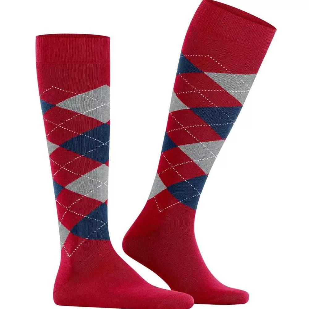 Burlington Men's Socks^Red King Knee High Socks