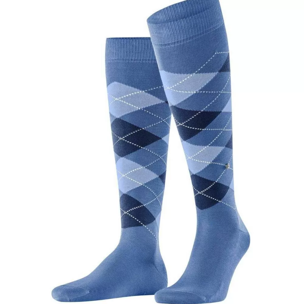 Burlington Men's Socks^Turquoise Manchester Knee High Socks
