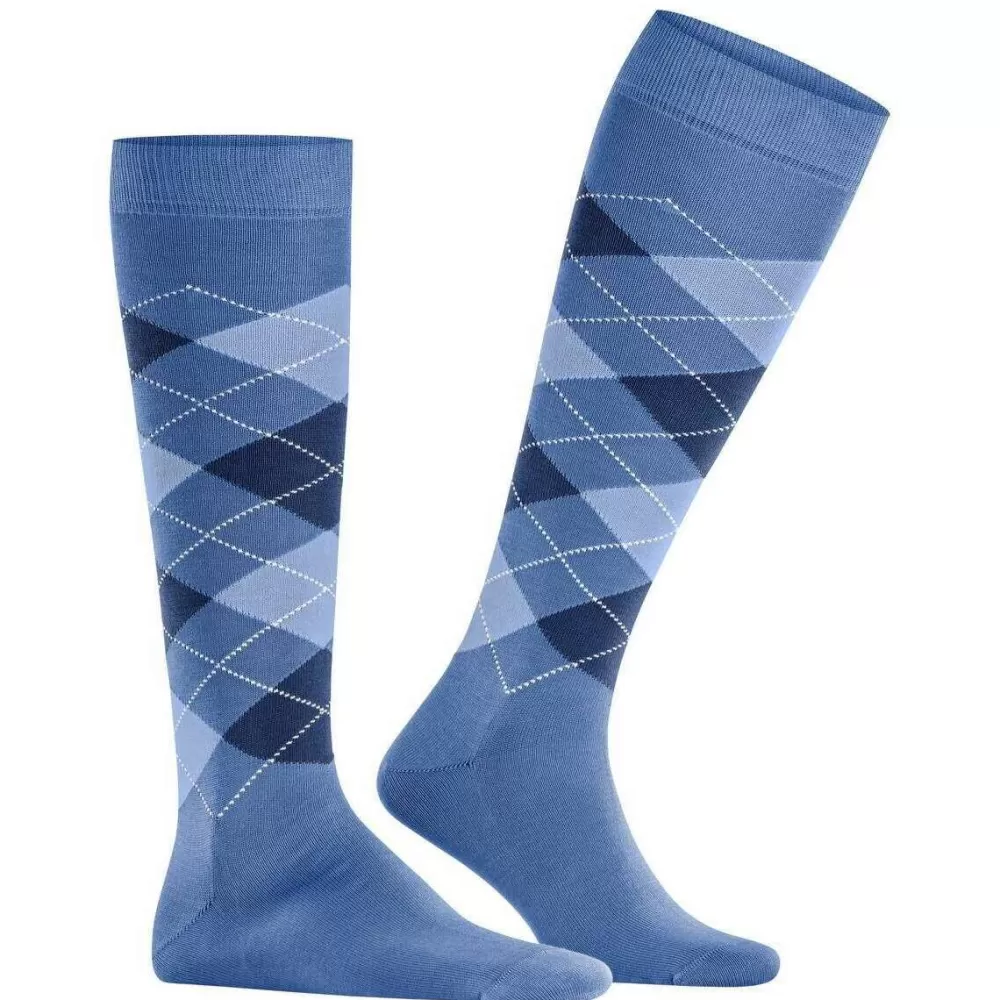 Burlington Men's Socks^Turquoise Manchester Knee High Socks