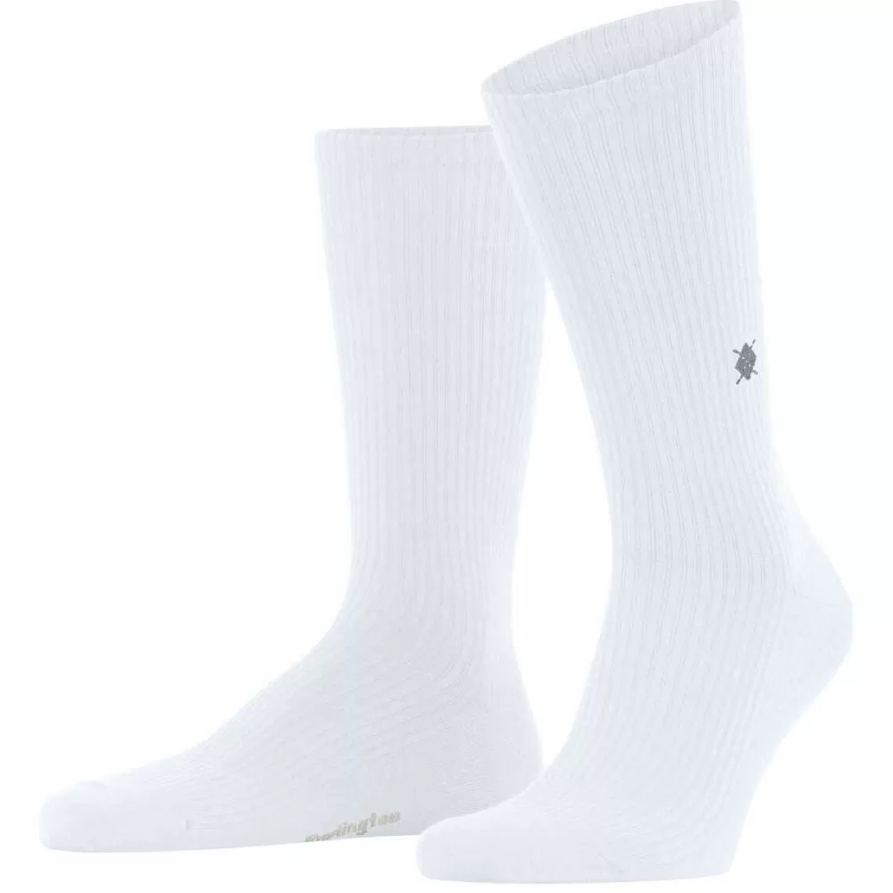 Burlington Men's Socks^White Boston Socks