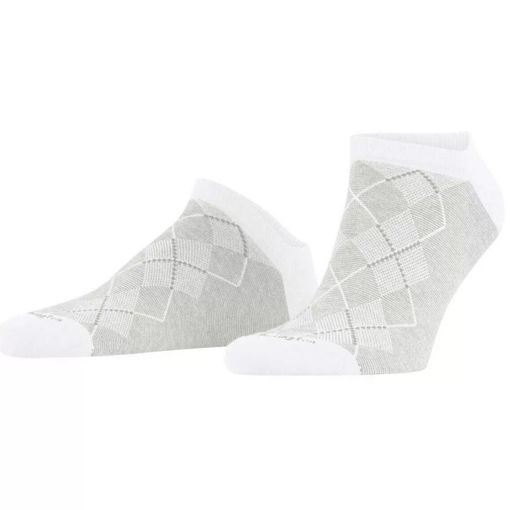 Burlington Men's Socks^White Carrington Sneaker Socks