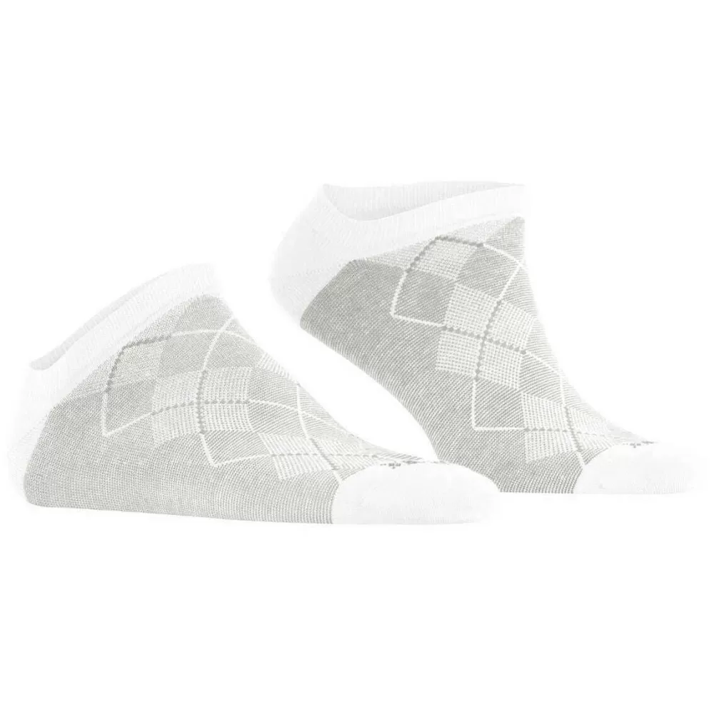 Burlington Men's Socks^White Carrington Sneaker Socks